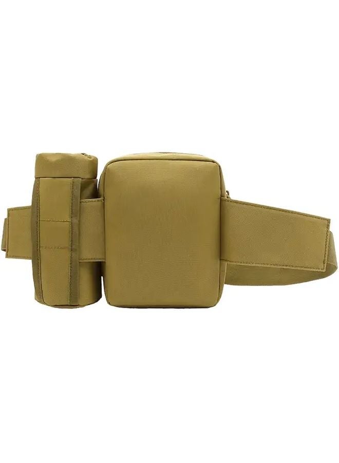 Khaki Mens Multi Sport Belt Bag With Water Bottle Holder For Outdoor Camping Hiking - Image 3